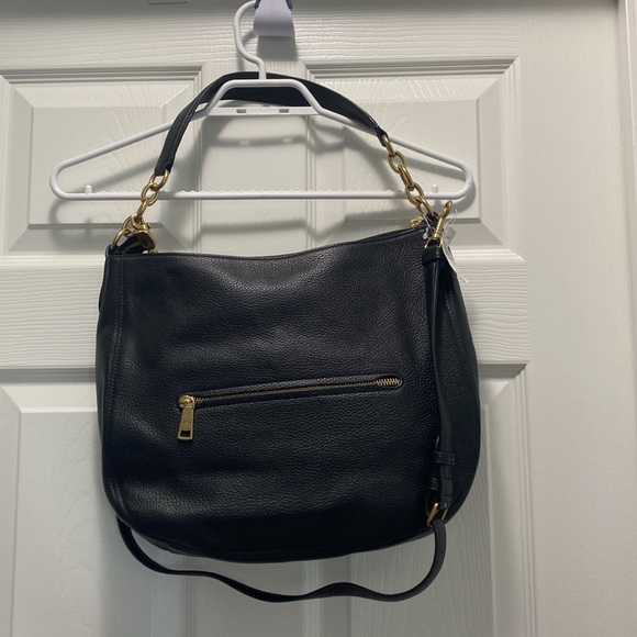 NWT Coach F31400 Elle Hobo Black Leather Handbag/ Crossbody Bag / Old Brass - Picture 5 of 10